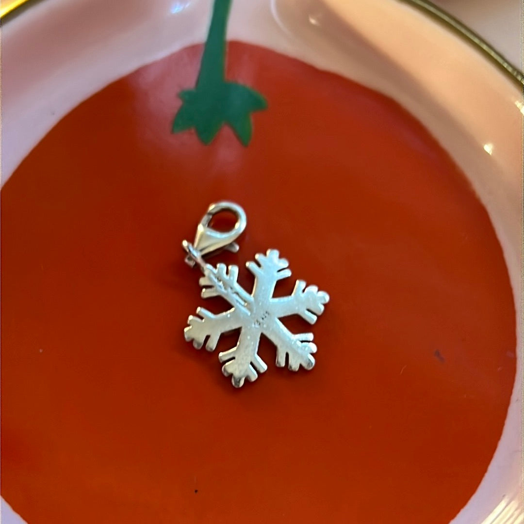 Genuine Thomas Sabo Sterling Silver Dangle Clip Pave Snowflake Charm