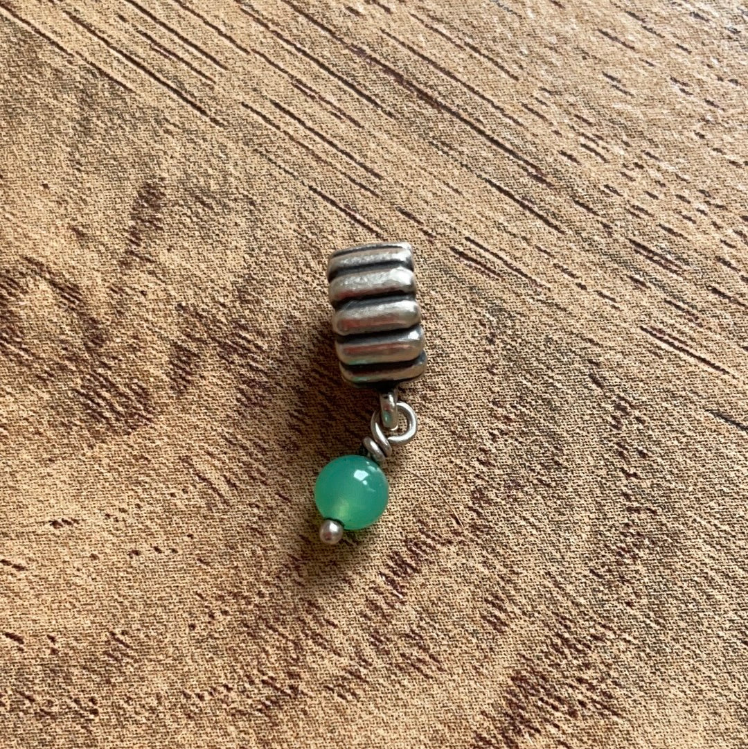 Genuine Pandora Luminous Light Green Birthstone Gemstone Dangle Charm