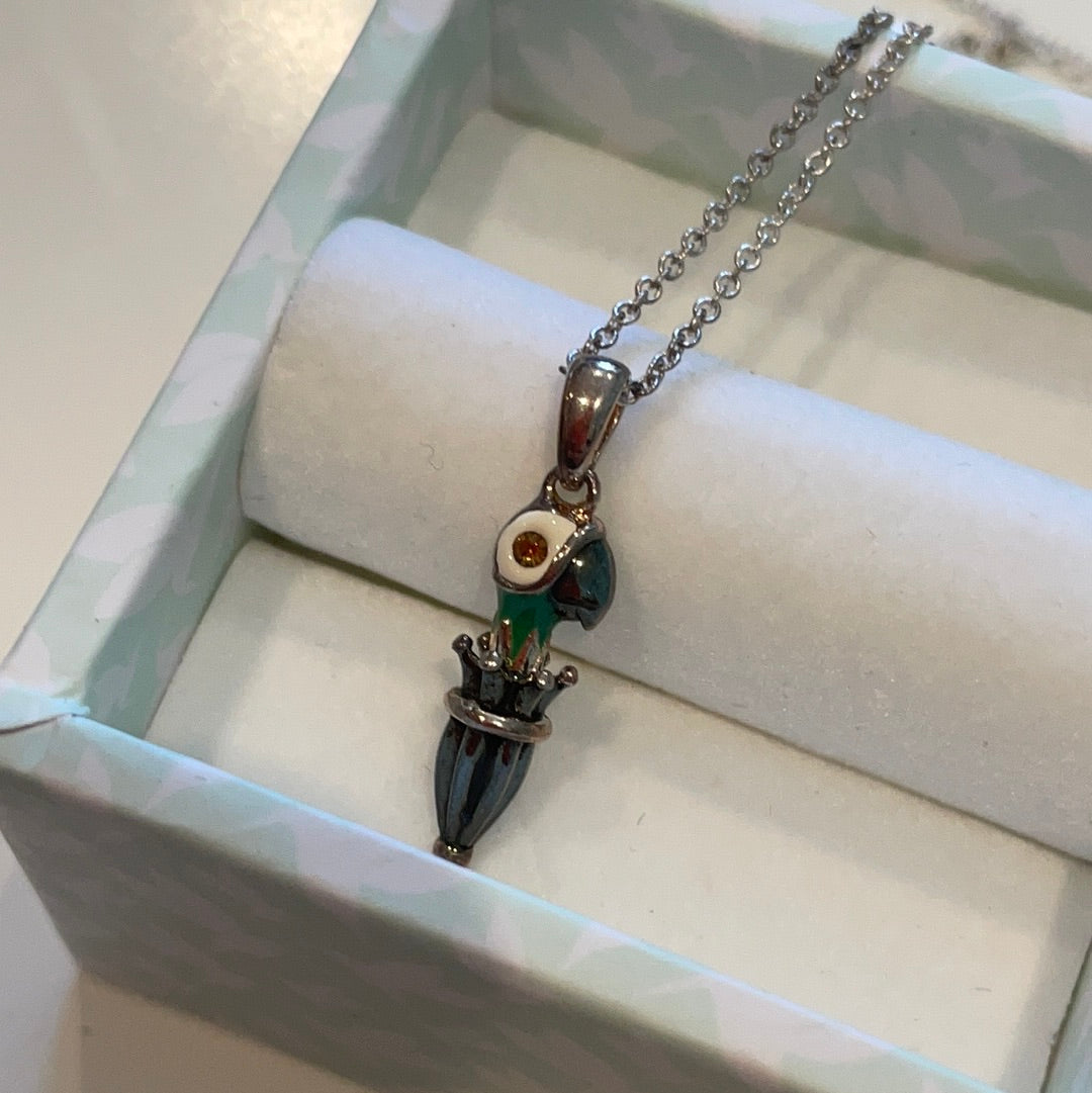 Genuine Chamilia Brand New in Box Disney Mary Poppins Parrot Umbrella Necklace 50cm Chain