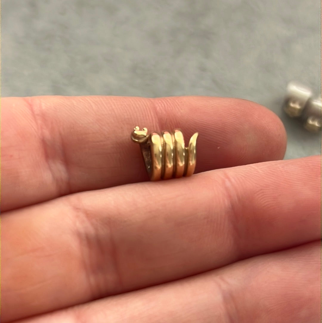 Genuine Pandora Solid Gold 14ct Snake Animal Charm