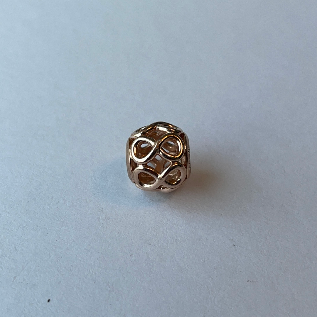 Genuine Pandora Rose Gold Infinity Openwork Charm