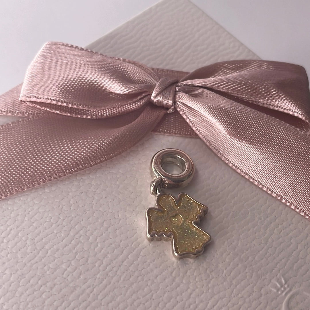 Genuine Pandora Angel Enamel Charm Xmas Christmas
