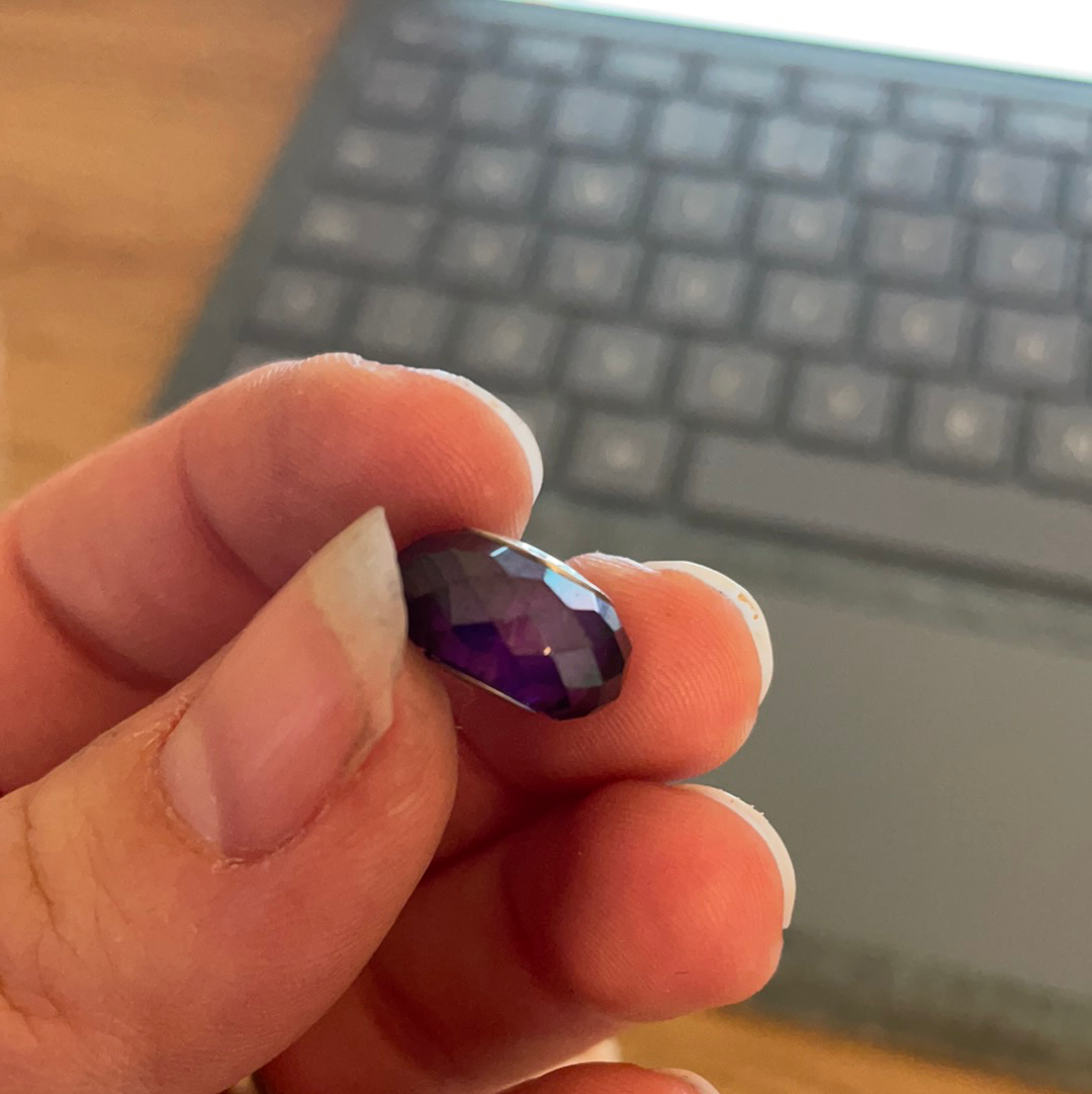 Genuine Chamilia Purple Faceted Murano Charm