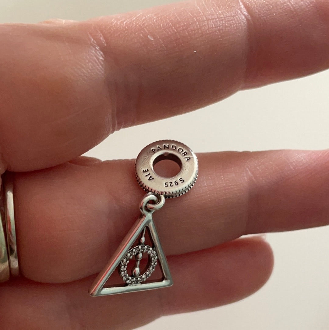Genuine Pandora Harry Potter Charm Deathly Hallows Dangle Pave