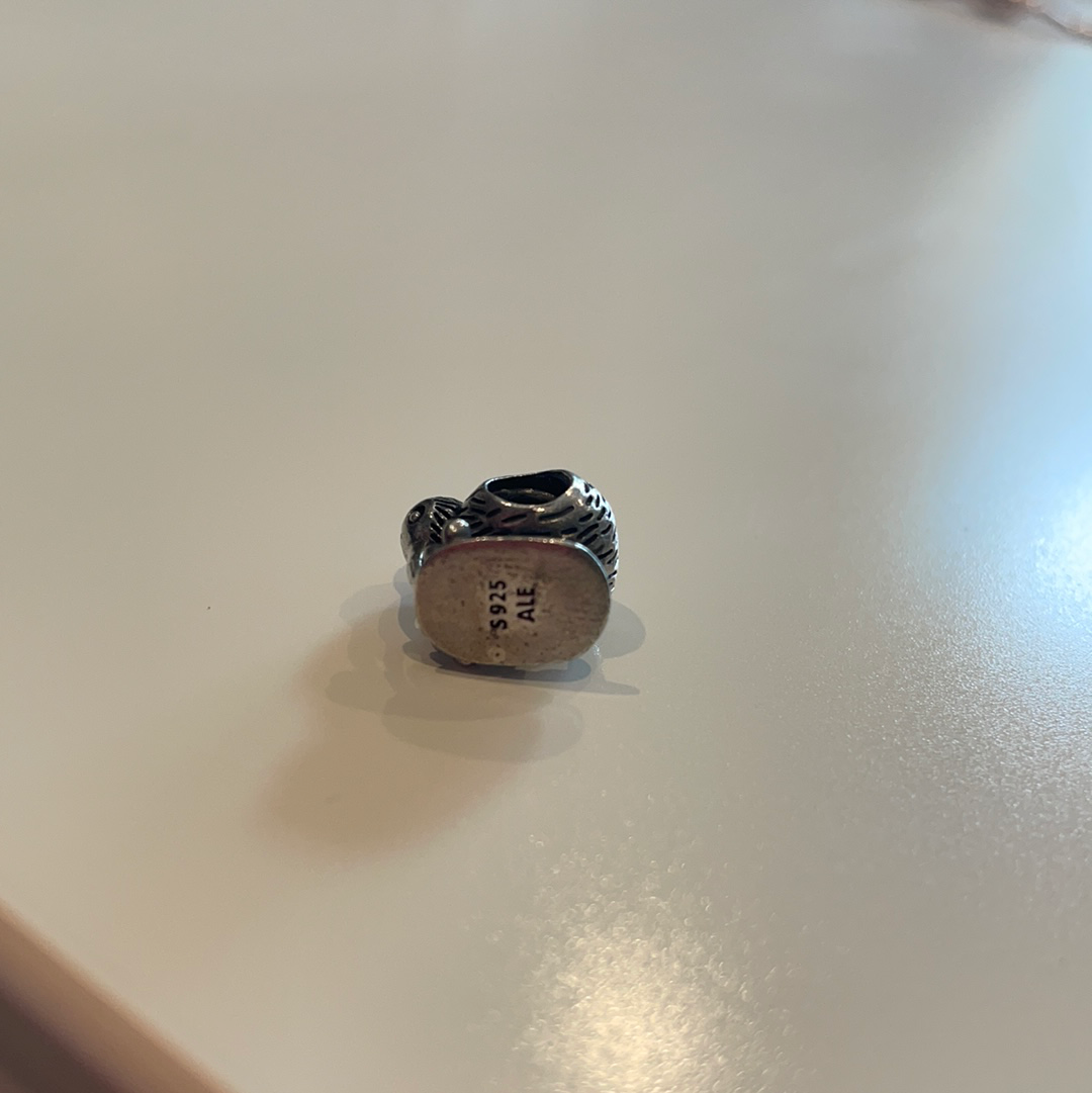 Genuine Pandora RARE New Zealand Kiwi Bird With Enamel Flowers Charm