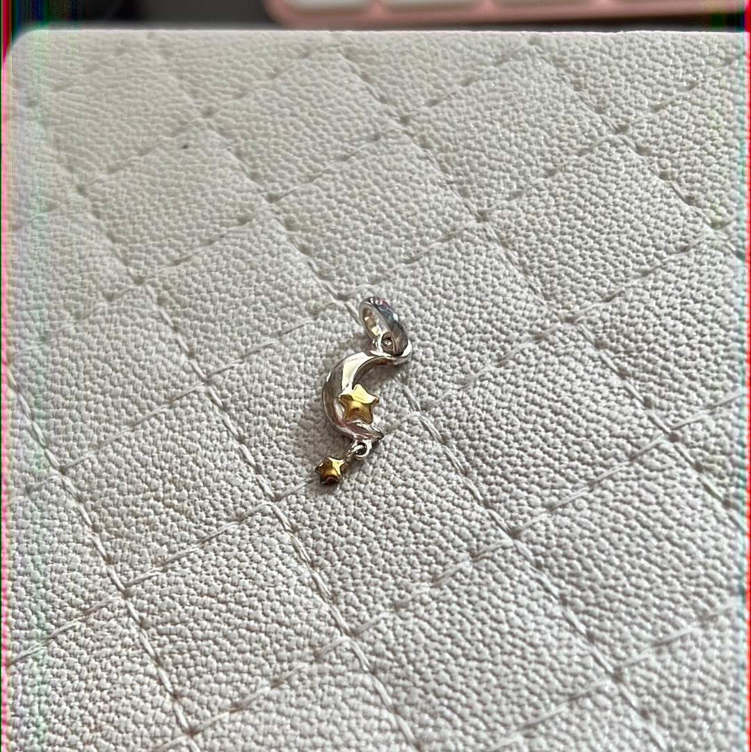 Genuine Links of London Mini Moon Two Tone fits on Sweetie Bracelet