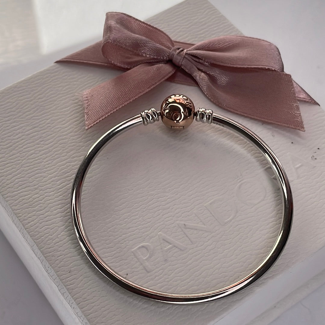 Genuine Pandora Rose Gold Clasp Bangle Sizes