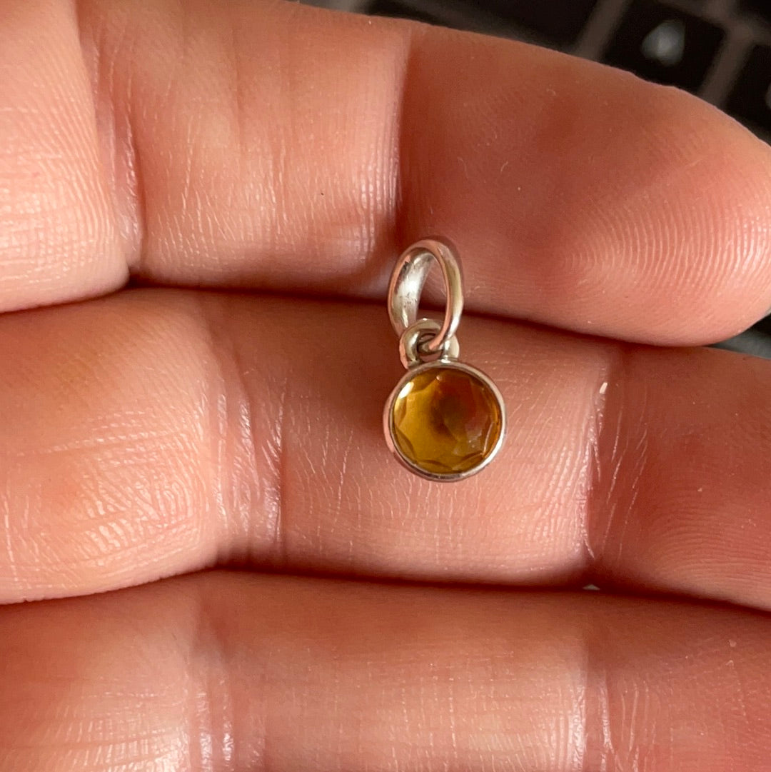 Genuine Pandora Yellow / Orange Birthstone Droplet Dangle Charm