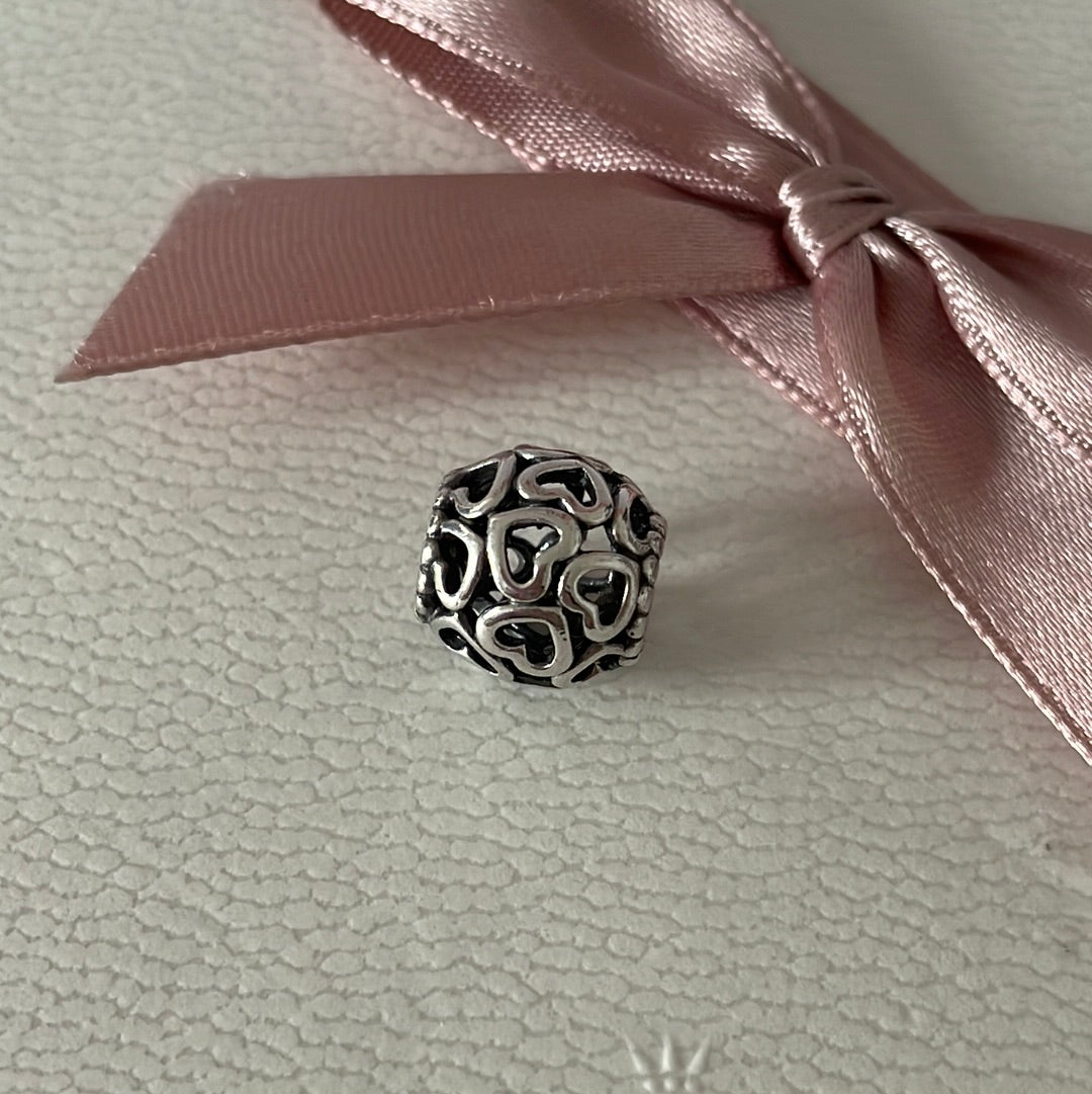 Genuine Pandora Heart Openwork Charm