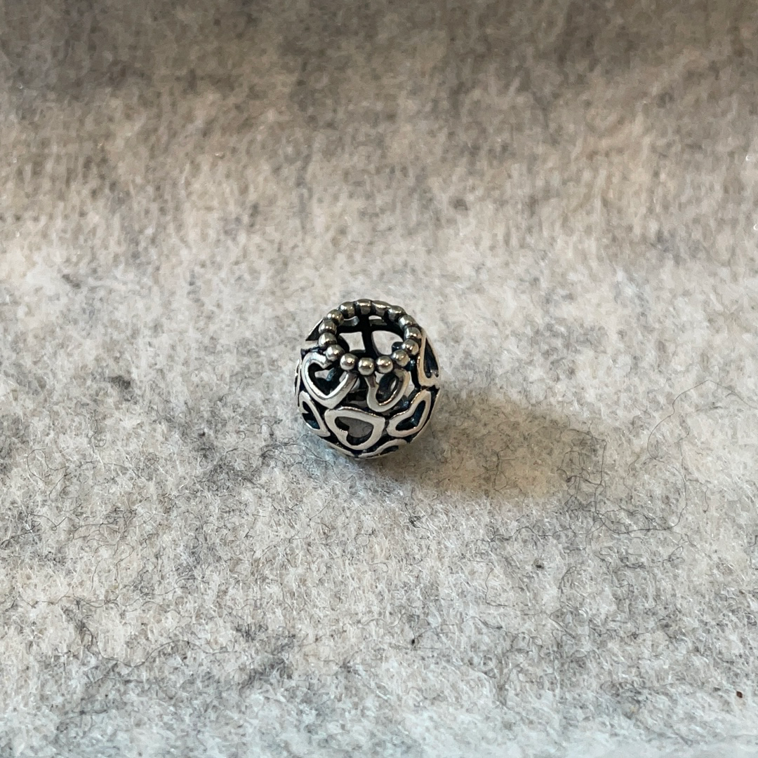 Genuine Pandora Heart Openwork Charm