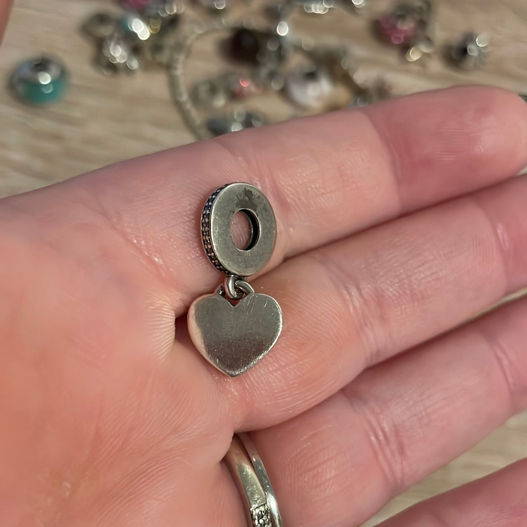 Genuine Pandora Dangle Heart Charm Love WalesCharm