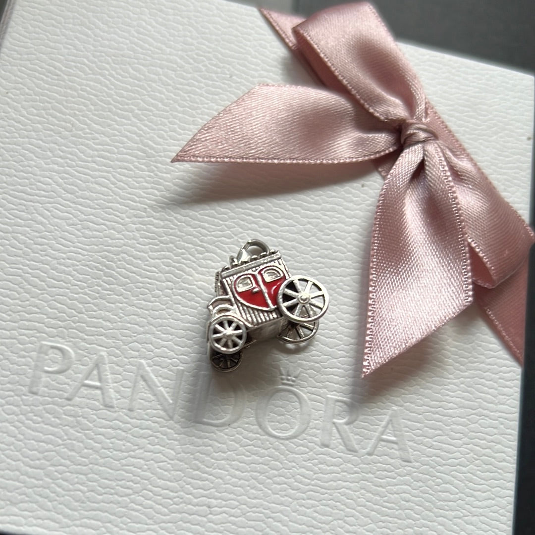Genuine Thomas Sabo Sterling Silver Dangle Charm Royal Enamel Carriage Charm