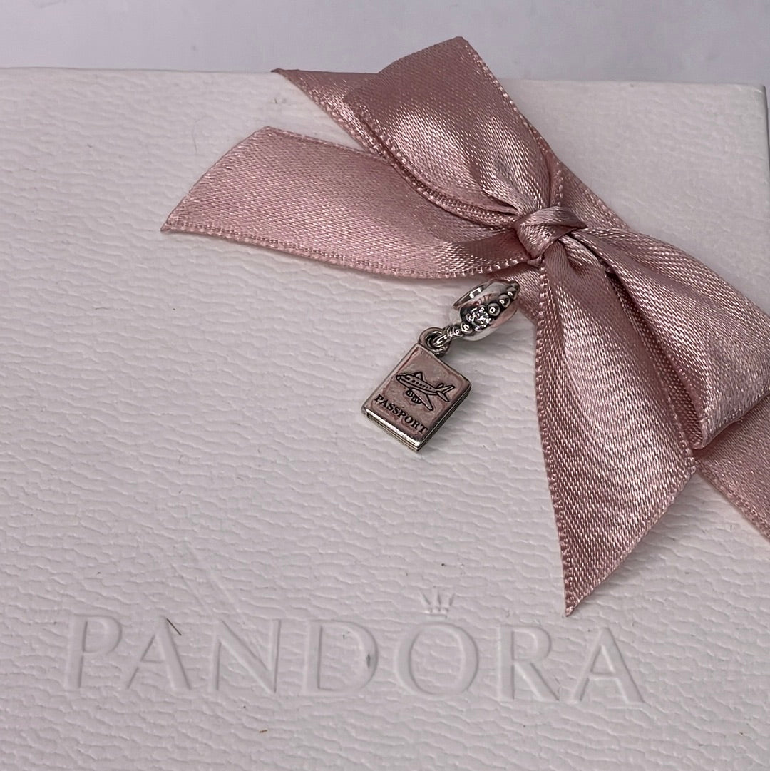 Genuine Pandora Travel Passport Dangle Charm