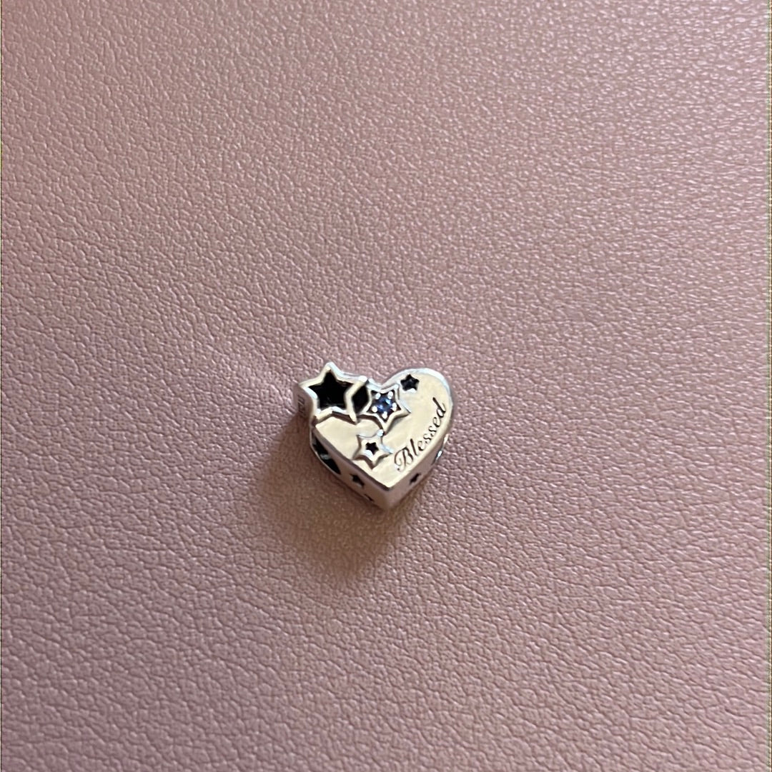 Genuine Pandora Blessed Thankful Heart New Style Charm