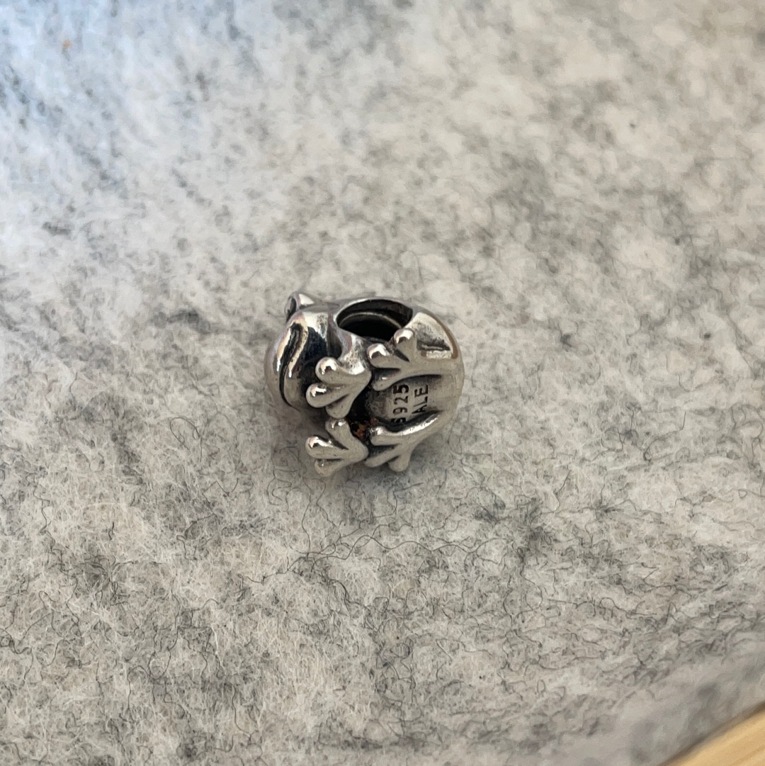 Genuine Pandora Two Tone Frog Prince Charm with 14K Gold Crown