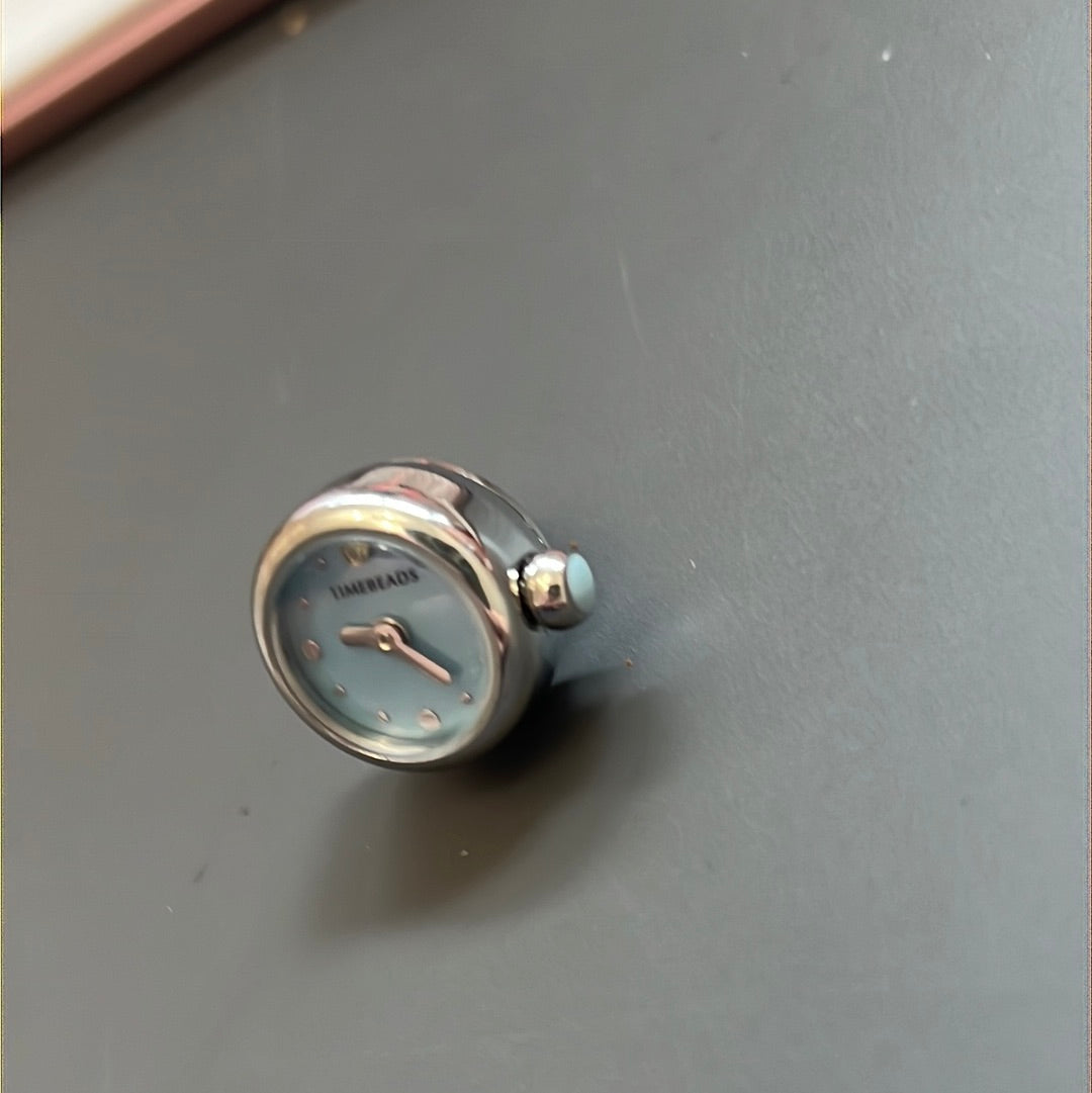 Genuine TimeBead Baby Blue Clock Charm