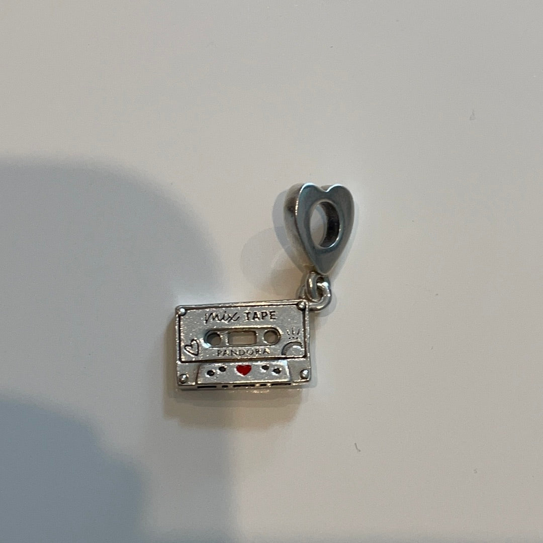 Genuine Pandora Love Song Mix Tape Cassette Dangle Charm