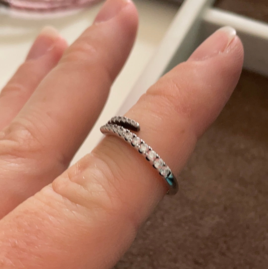 Genuine Pandora Crossover Pave CZ Sparkle Ring Size 48 KIDS