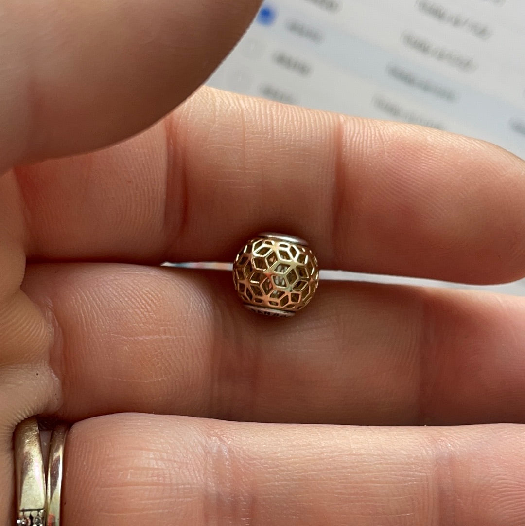 Genuine Pandora Essence 14ct Gold Openwork Intuition Charm