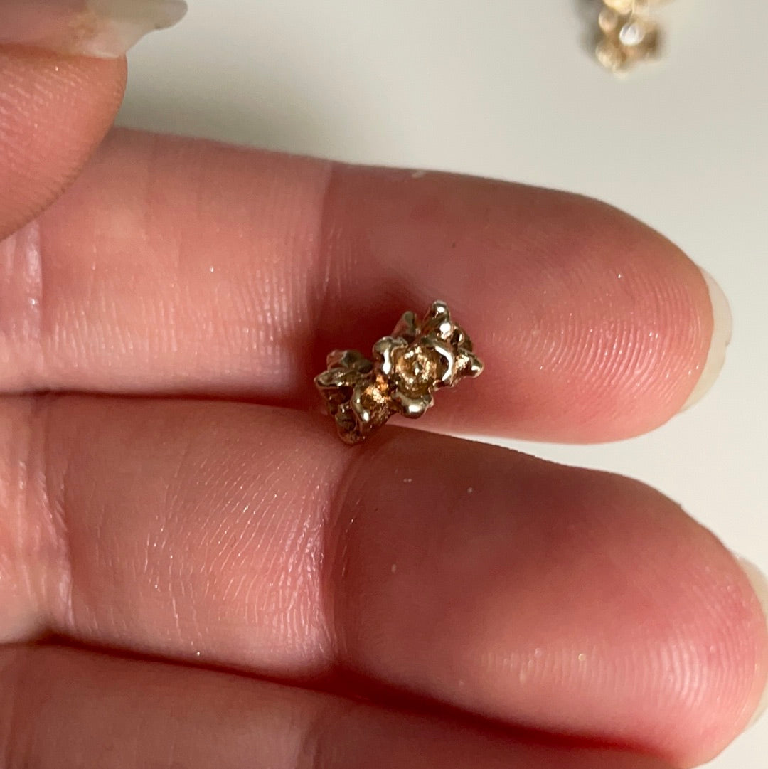 Genuine Pandora Solid 14ct Gold Ring of Roses Spacer Charm HTF