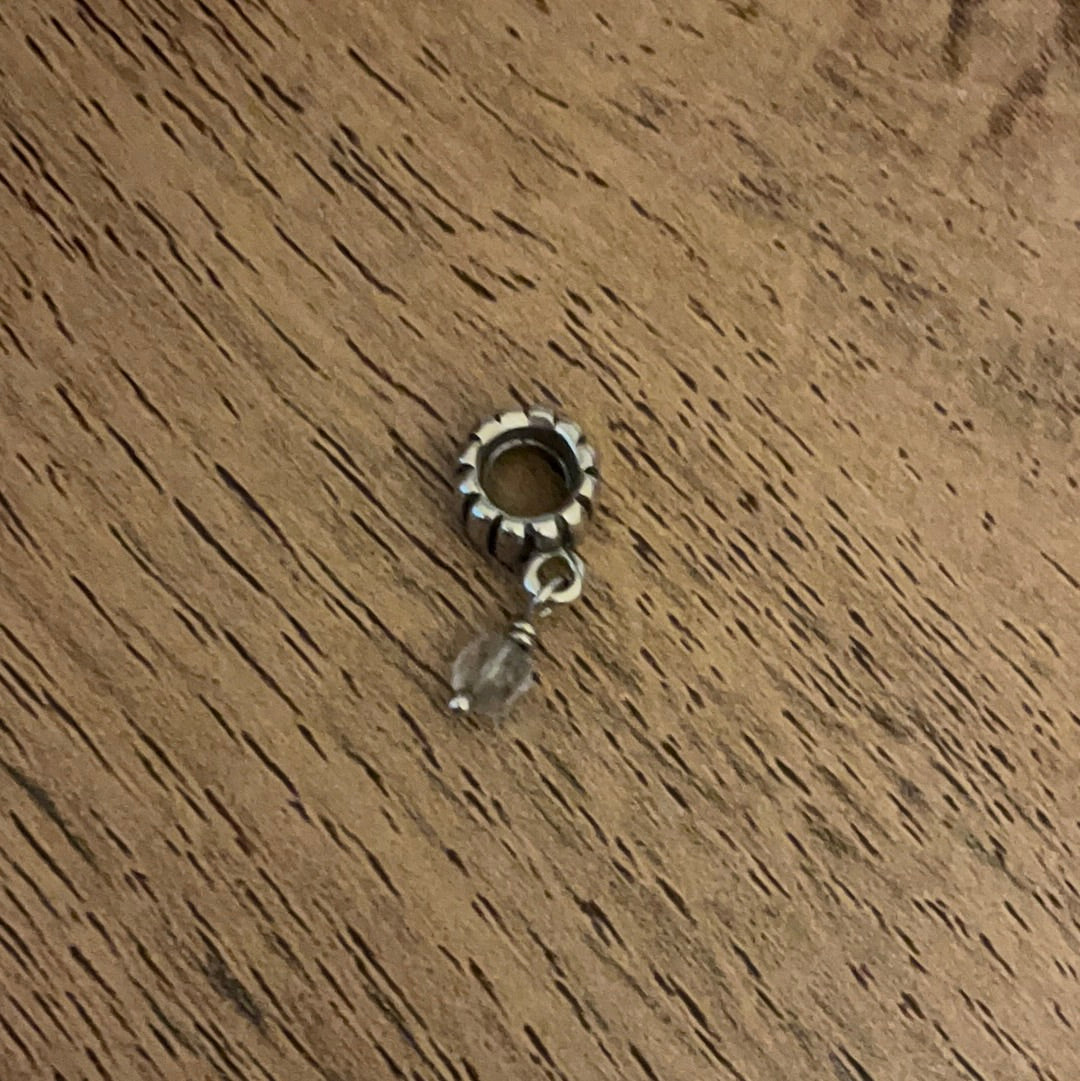 Genuine Pandora Dangle Charm with Choice of Colour Stone