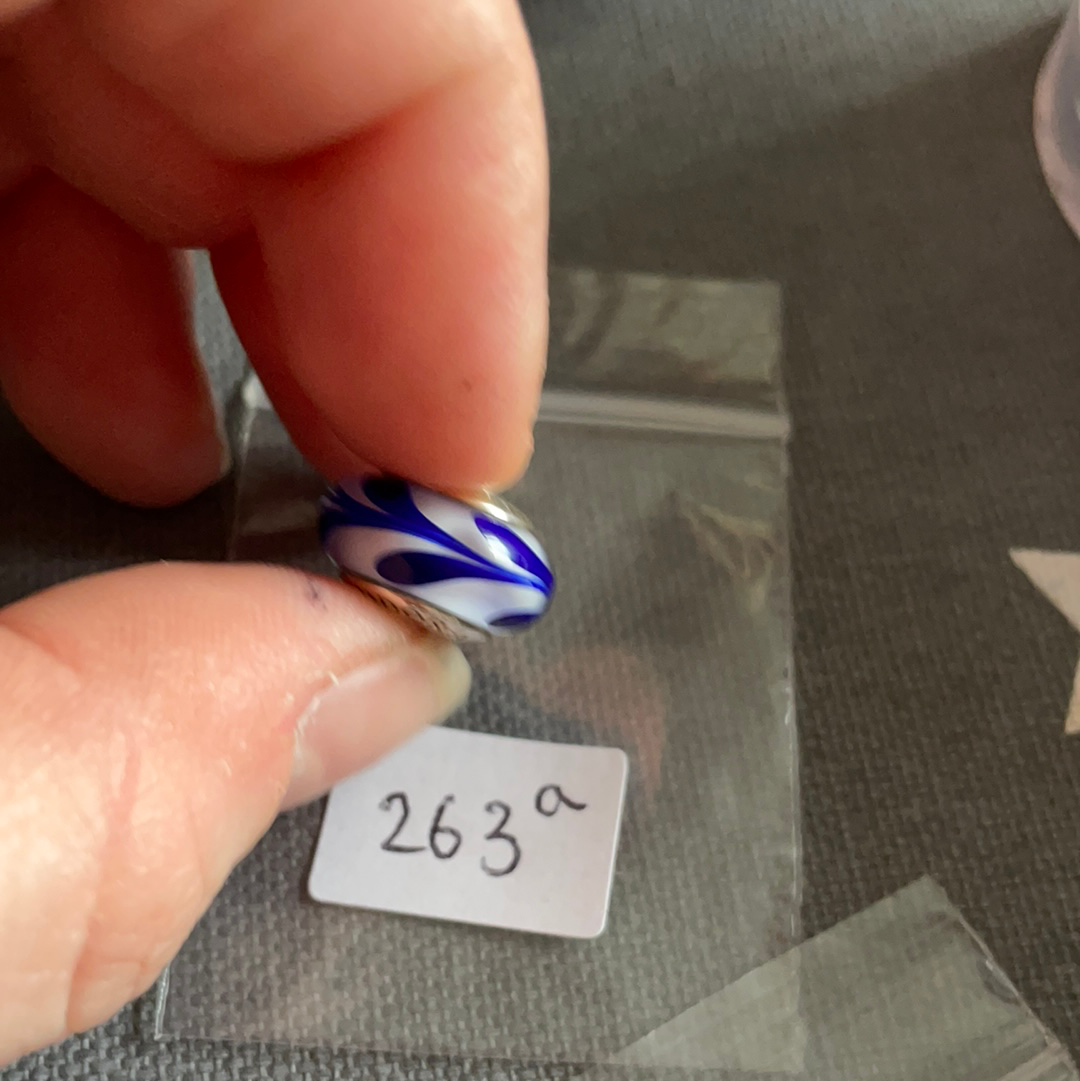 Genuine Pandora Blue Swirl Paint Murano