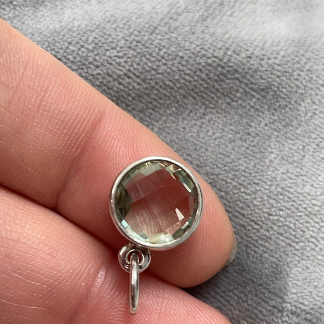 Genuine Pandora Light Green Quartz Birthstone Real Gemstone Pendant Charm