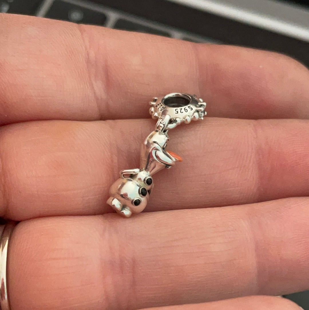 Genuine Frozen Charm Disney Olaf Enamel Xmas Dangle Christmas Charm