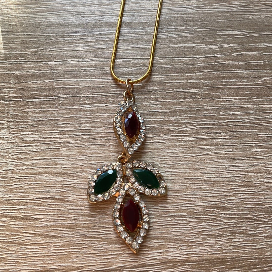 Unbranded Sterling Silver Necklace Gold Coated With Four Leafed Pave Flower Necklace