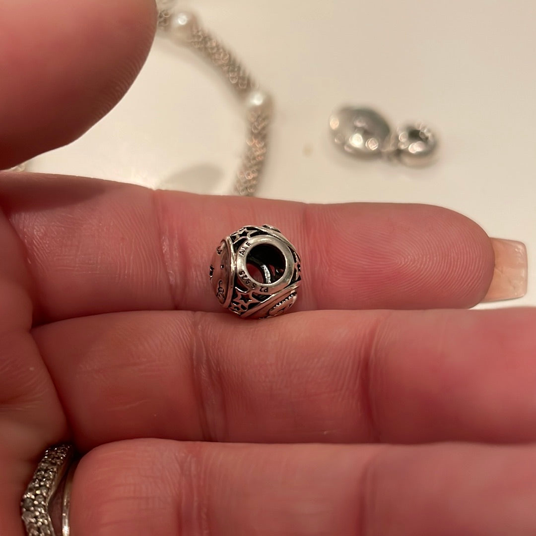 Genuine Pandora Sparkling Aries Charm Horoscope