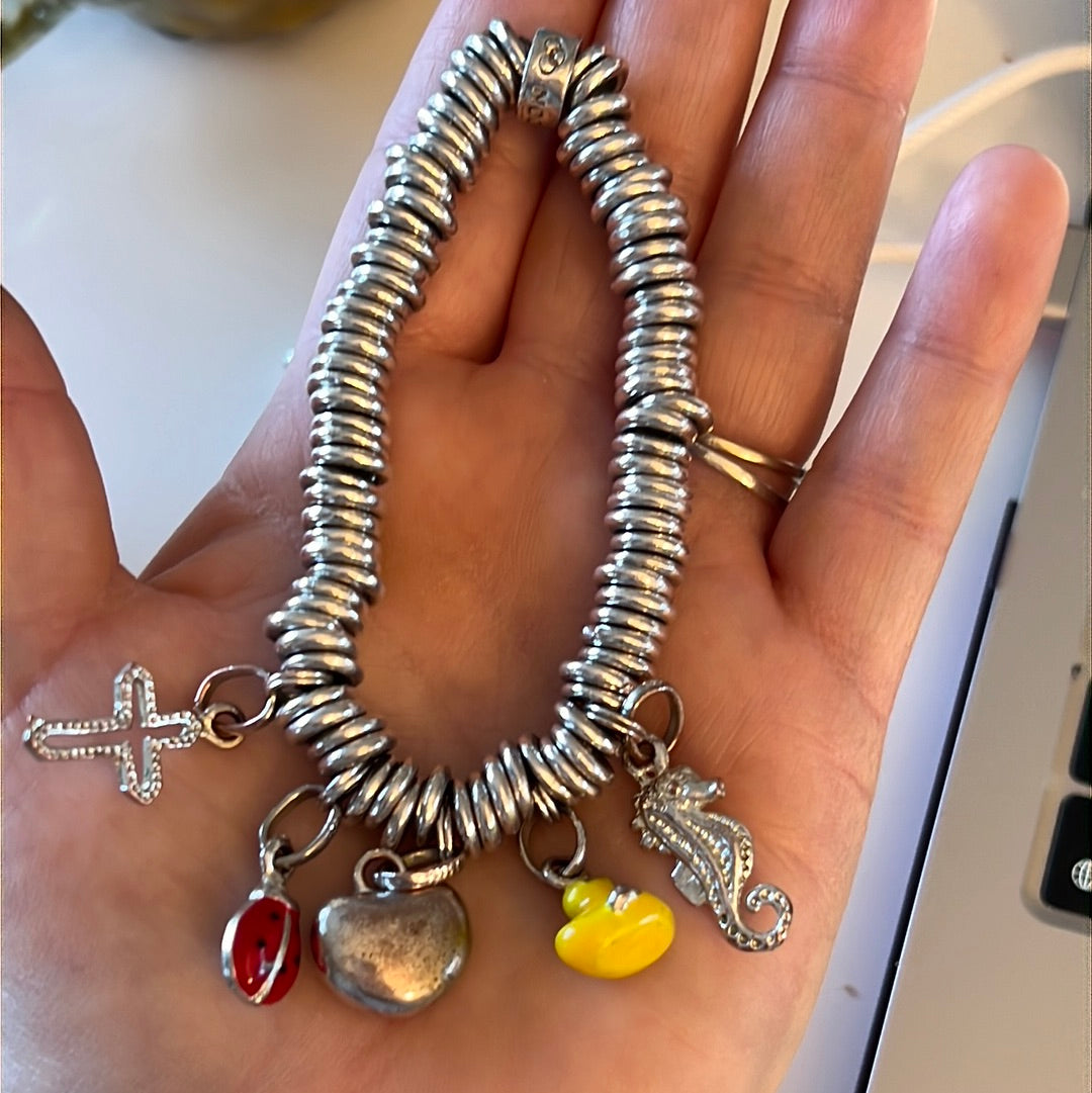 Genuine Links of London Medium Large Sweetie Charm Bracelet With 5 charms