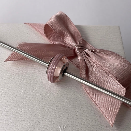 Genuine Pandora Pink Swirl Murano Charm