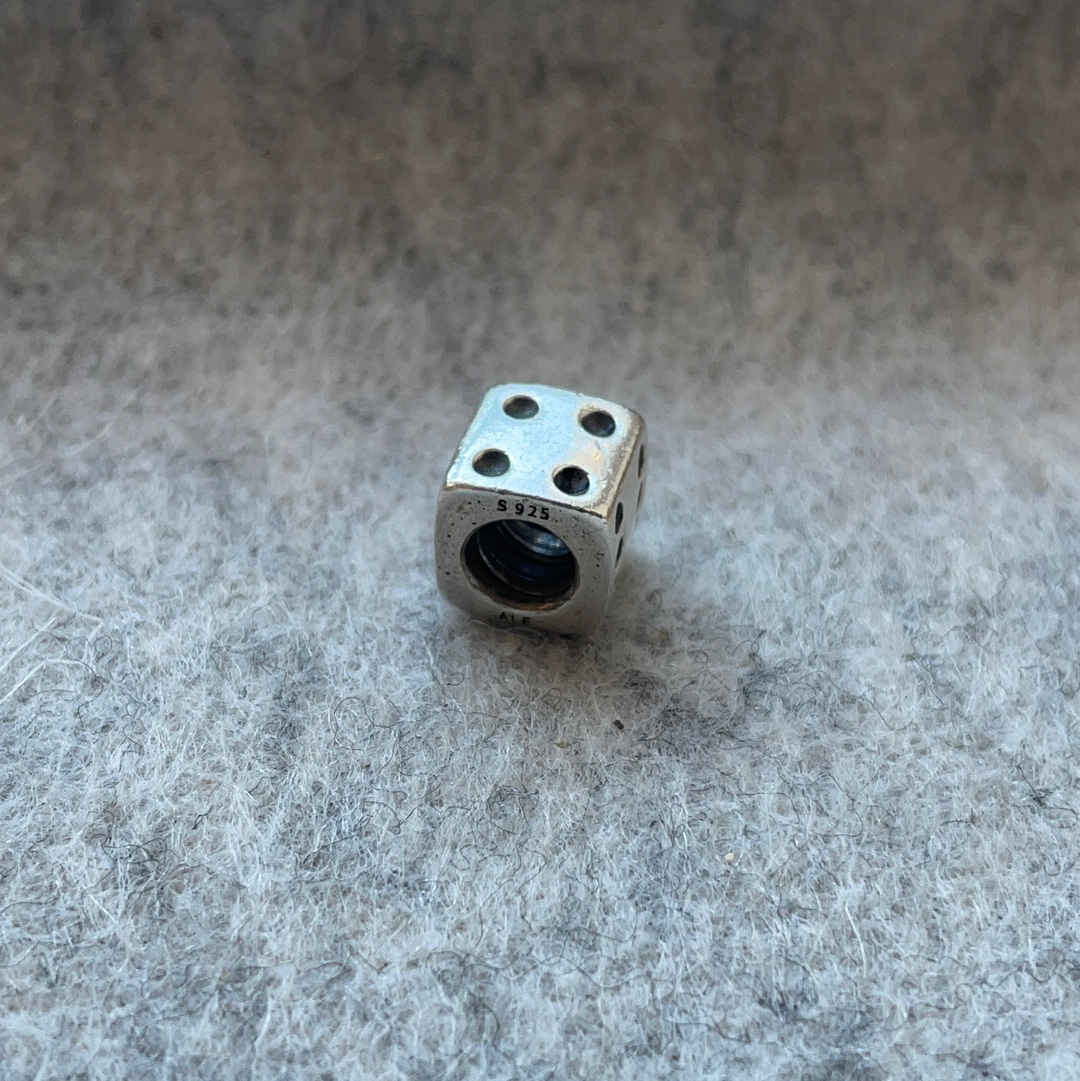 Genuine Pandora Dice Charm Retired