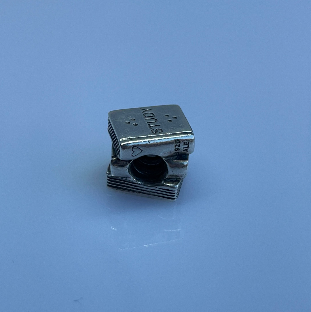 Genuine Pandora Textbook Book Owl School Learning Graduation Degree Charm