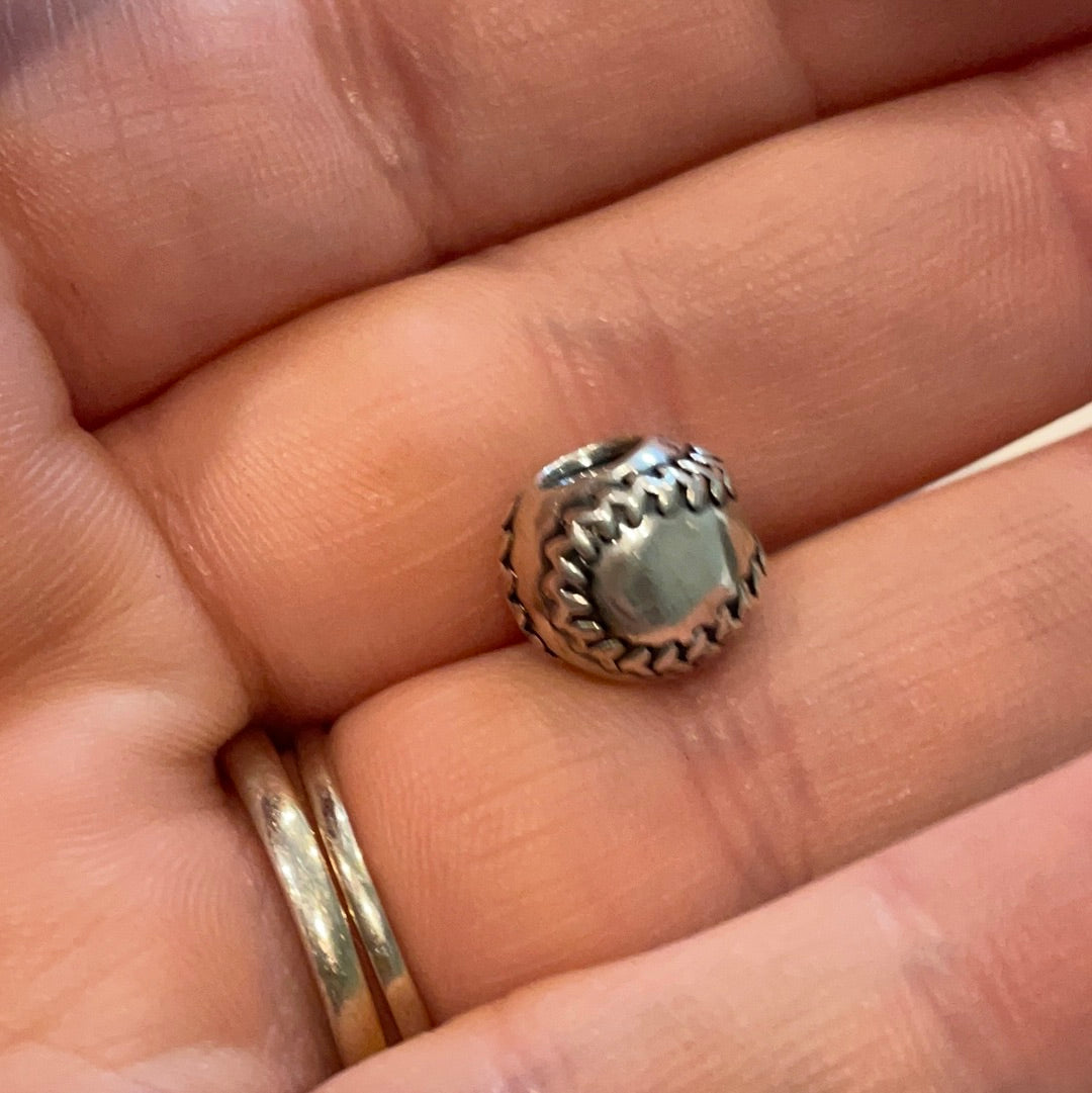Genuine Pandora Plain Silver Baseball American Football Ball Charm Rare