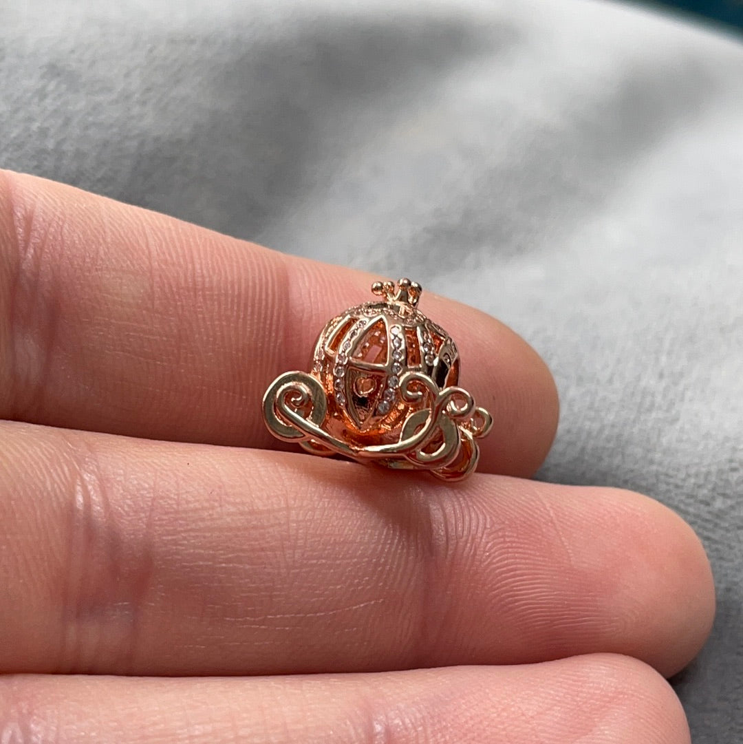 Genuine Pandora Rose Gold Disney Princess Cinderella Carriage