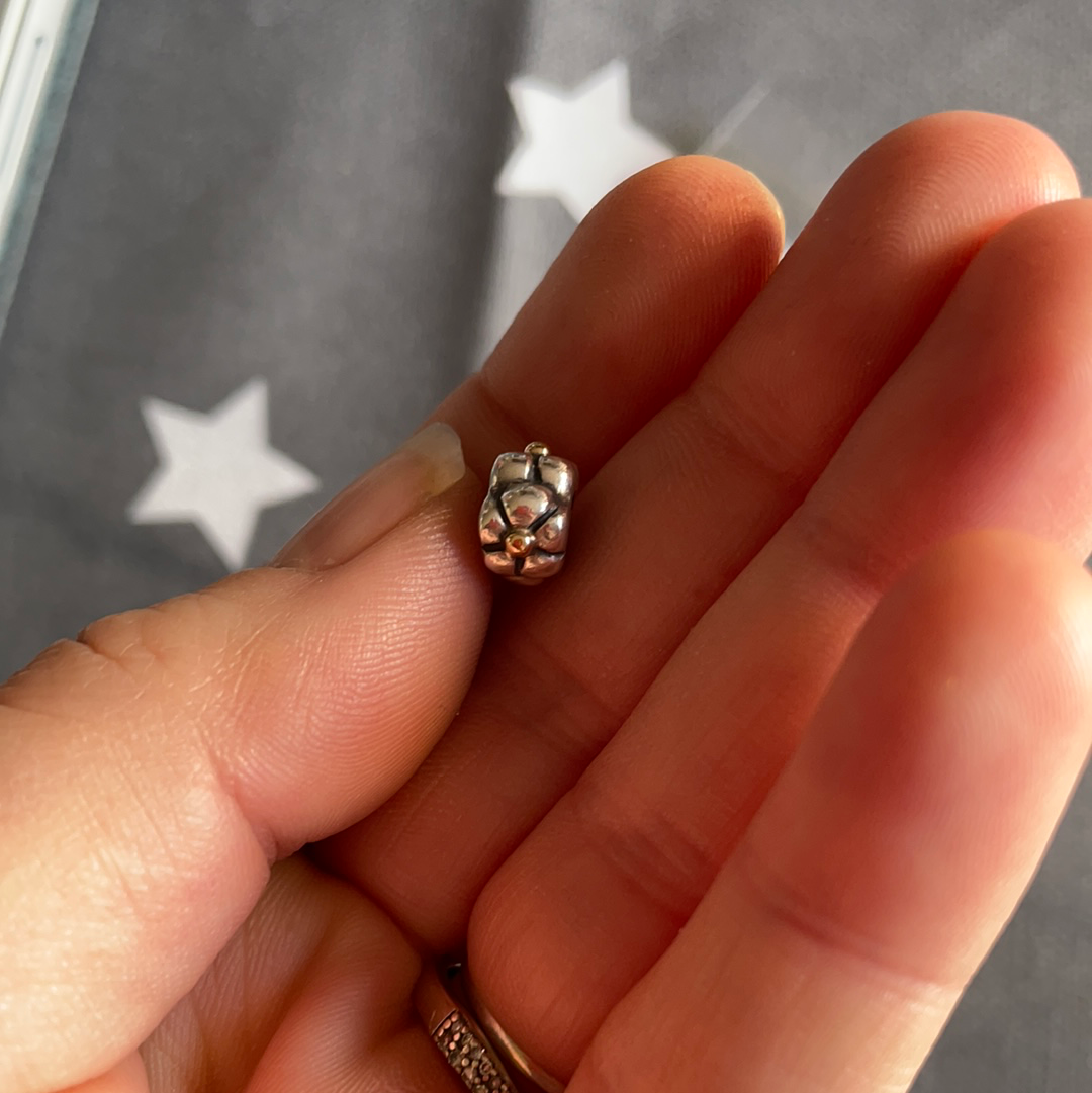 Genuine Pandora Two Tone Flower Spacers x2