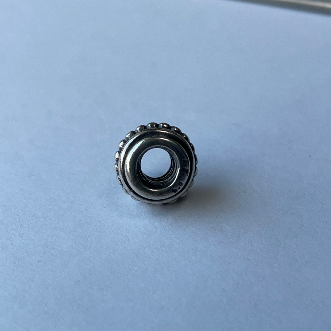Genuine Pandora Dotted Line Retired Silver Charm