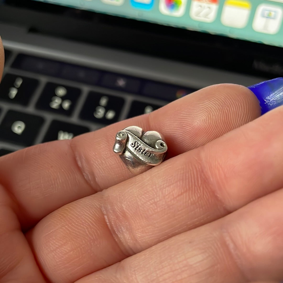 Genuine OHM Bead Sister I Love You Charm