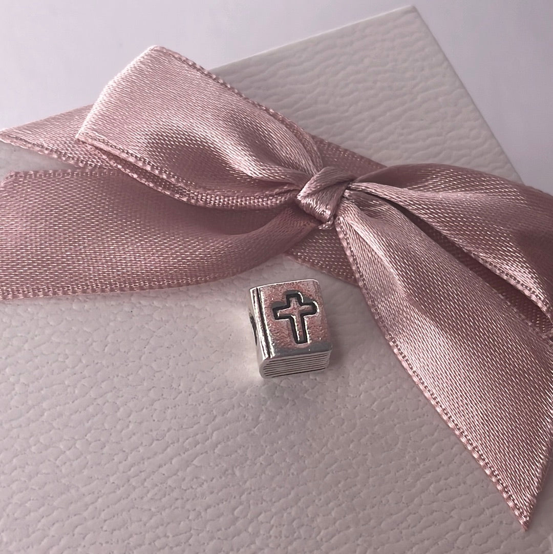 Genuine Pandora Bible Cross Book Charm Christianity