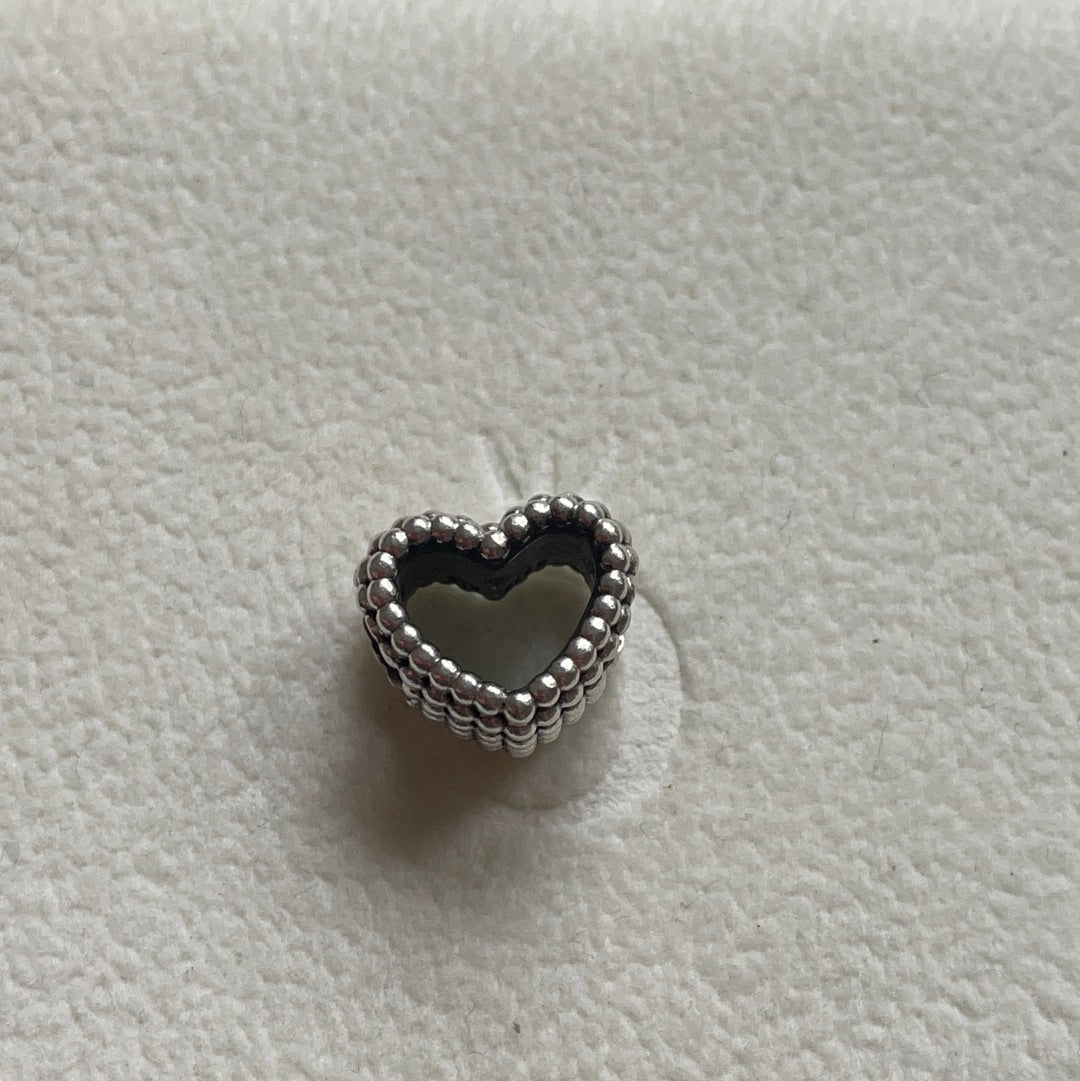 Genuine Pandora Beaded Openwork Heart Charm