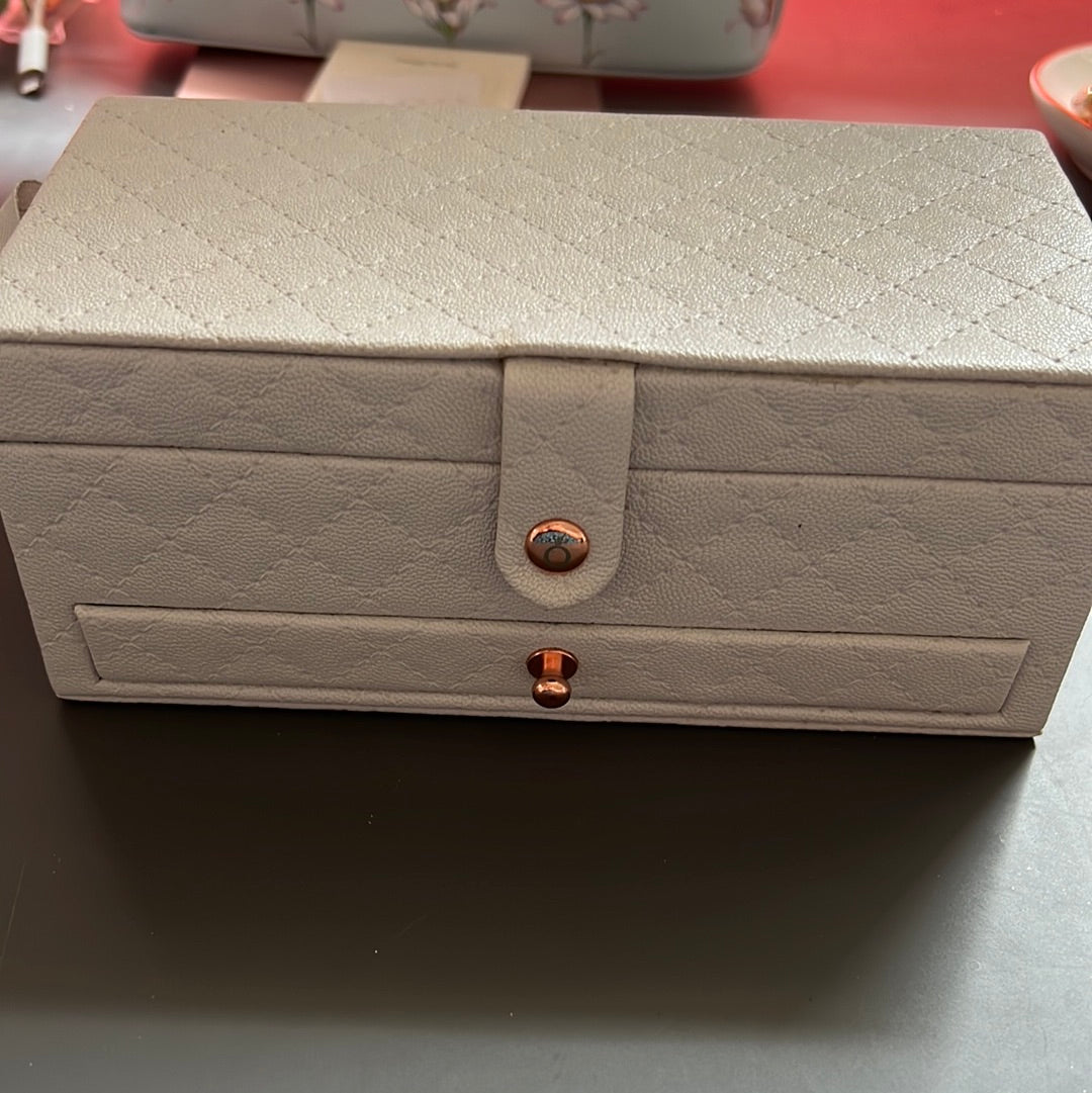 Genuine Pandora Promo Quilted Grey Jewellery Travel Box Case
