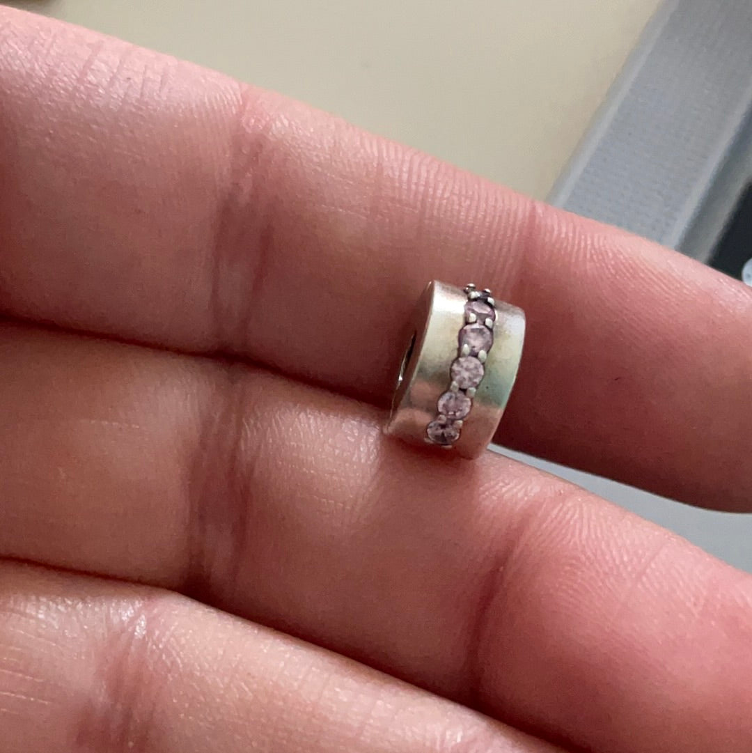 Genuine Pandora Pave Cz Colour Choice Line Clip