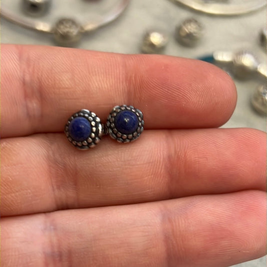 Genuine Pandora Navy Blue September Birthstone Earrings