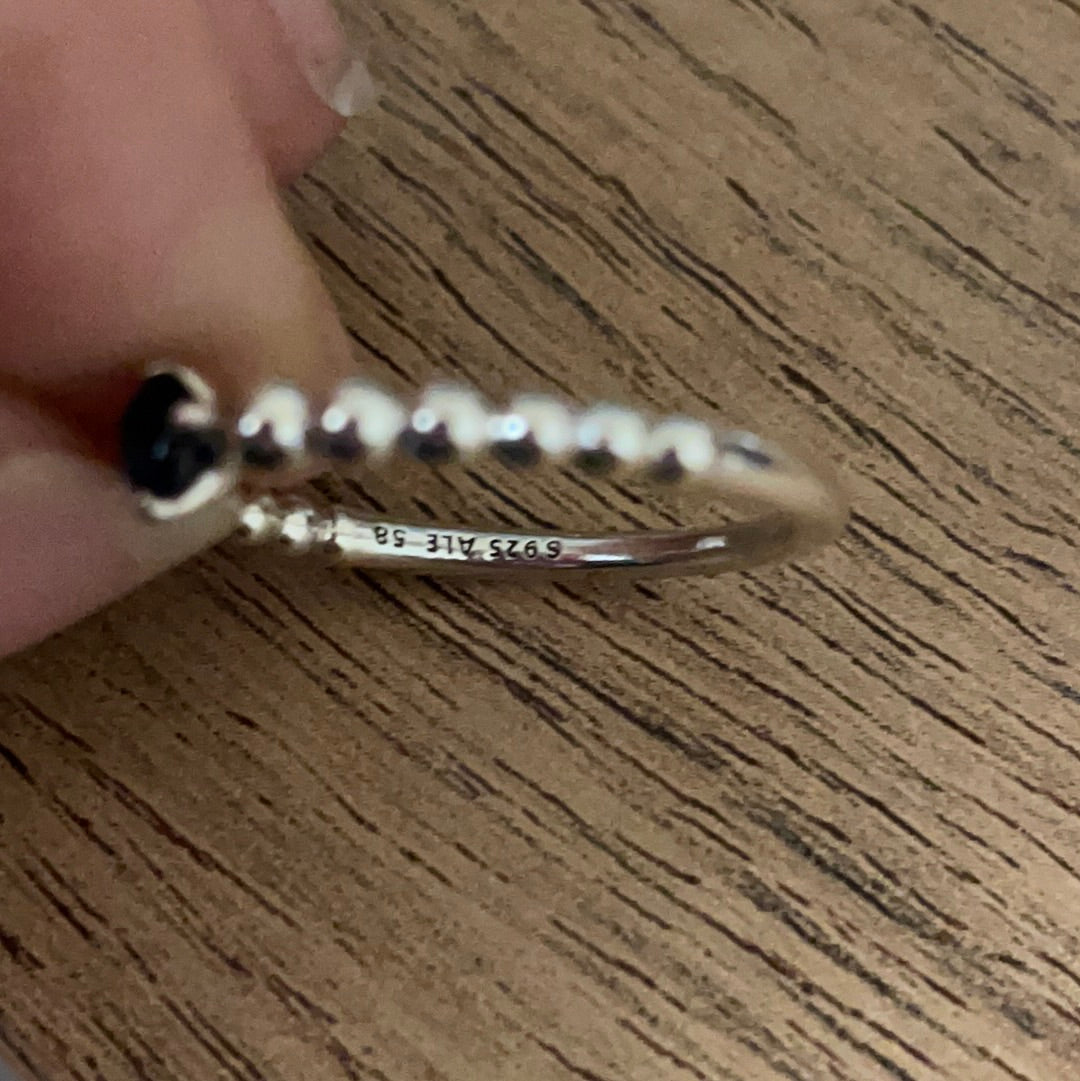 Genuine Pandora New Style Blue Navy September Birthstone Ring 60