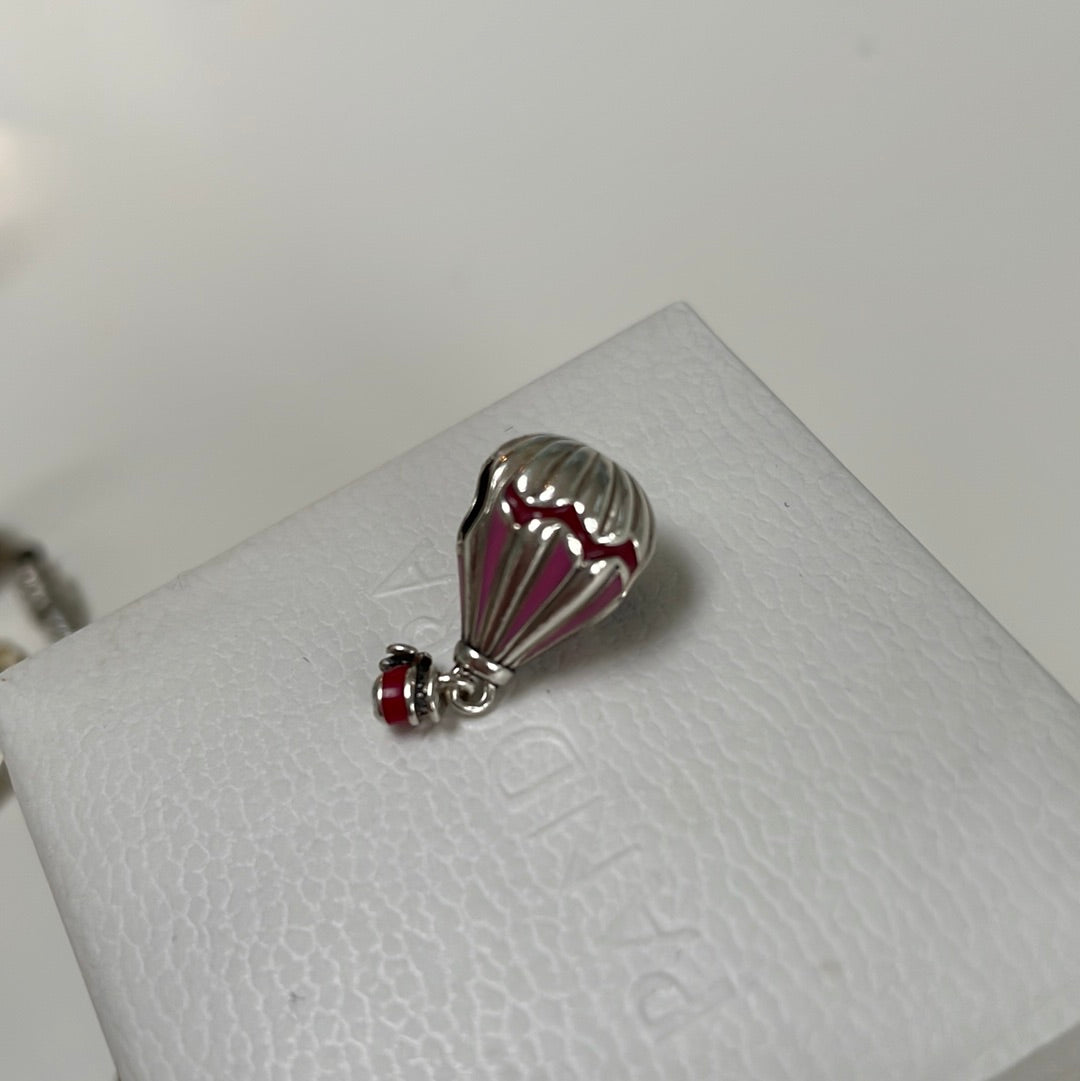 Genuine Pandora Hot Air Balloon Charm Pink and Red