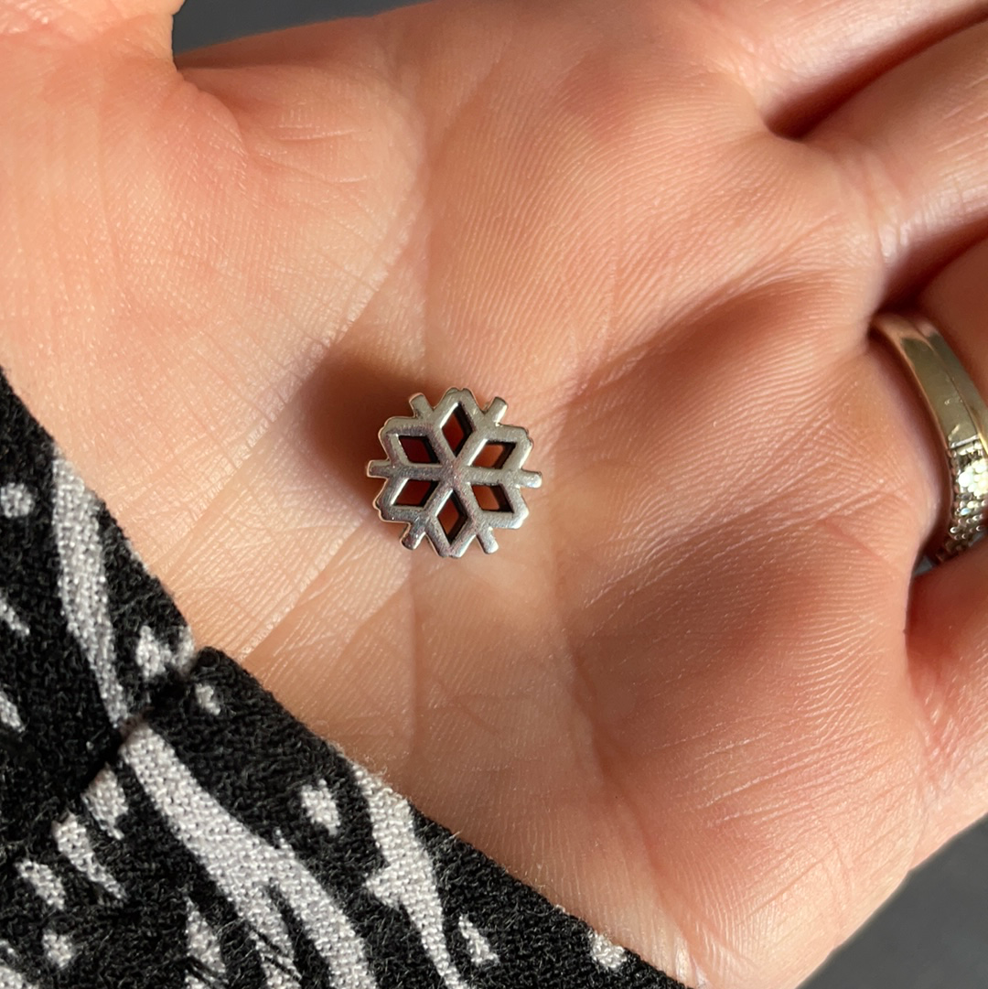 Genuine Pandora Plain Snowflake Winter Charm