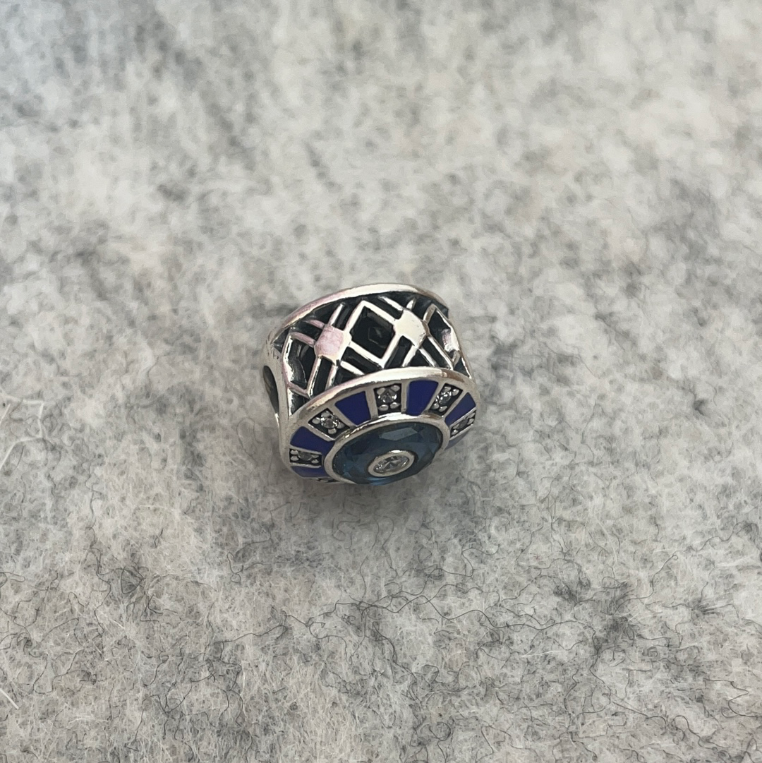 Genuine Pandora Blue Mosaic Charm Beautiful