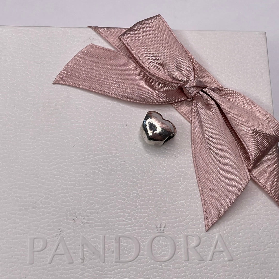 Genuine Pandora Silver Puffed Heart Charm