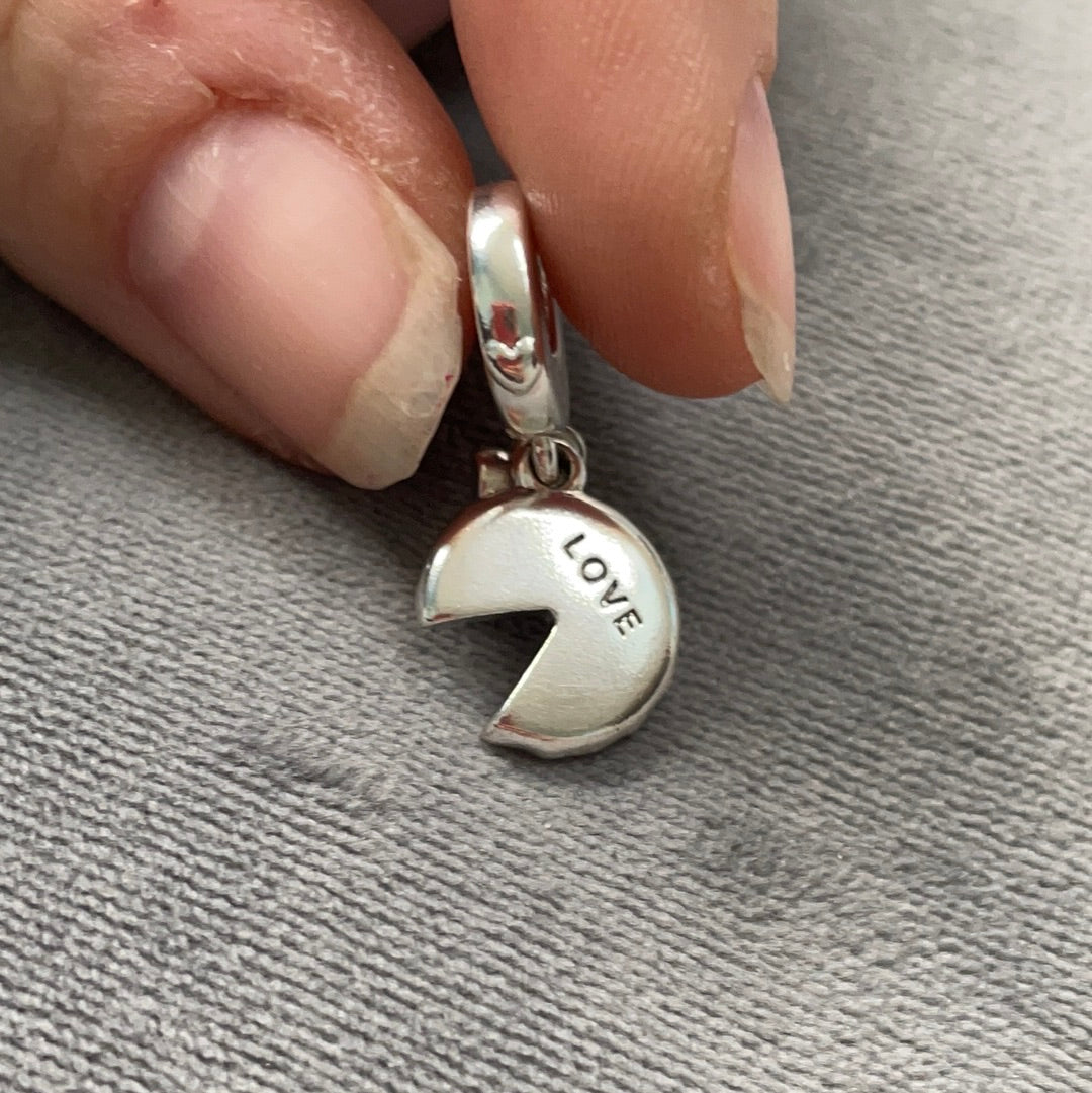 Genuine Pandora Enamel and Pave Pizza Love Dangle charm